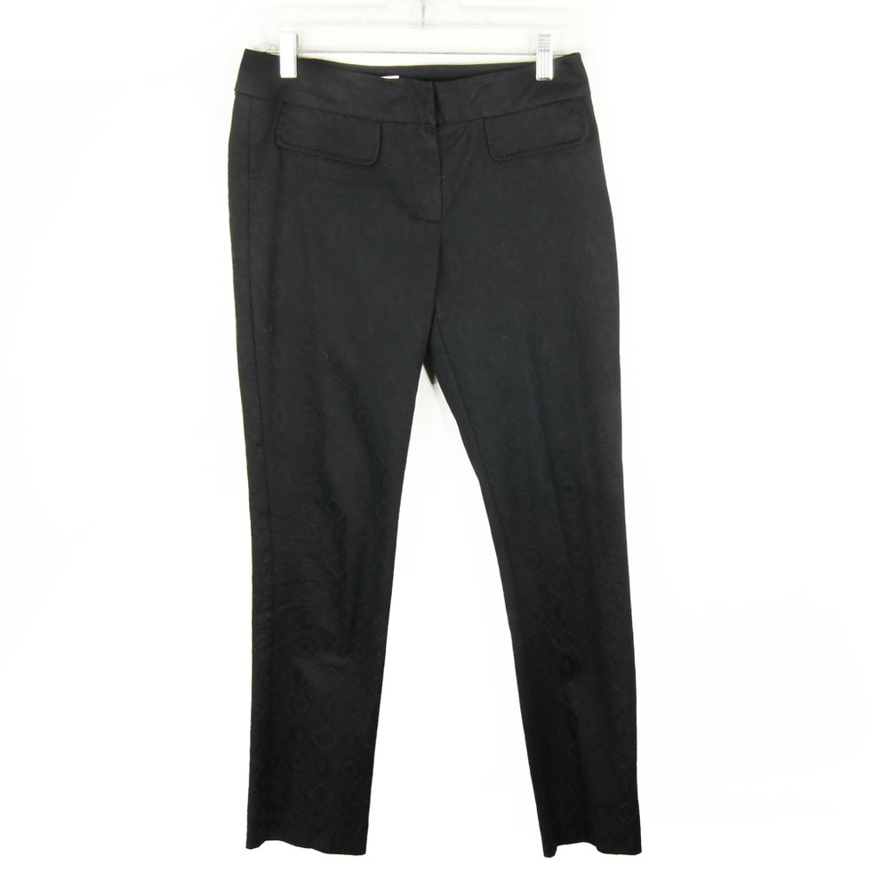 Sinequanone Paris Black Paisley Pattern Soft Satin Black Pants